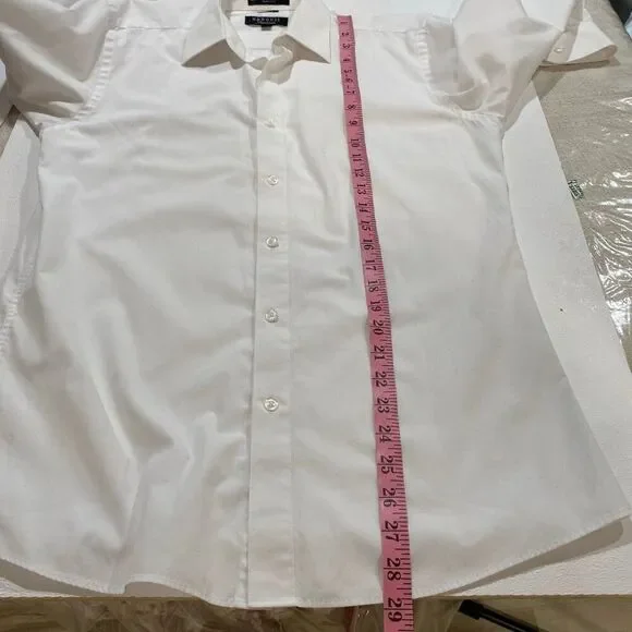Marquis Signature Slim Fit Dress Shirt 15/15.5 32-33 – White Button Down Men’s L - Picture 4 of 10